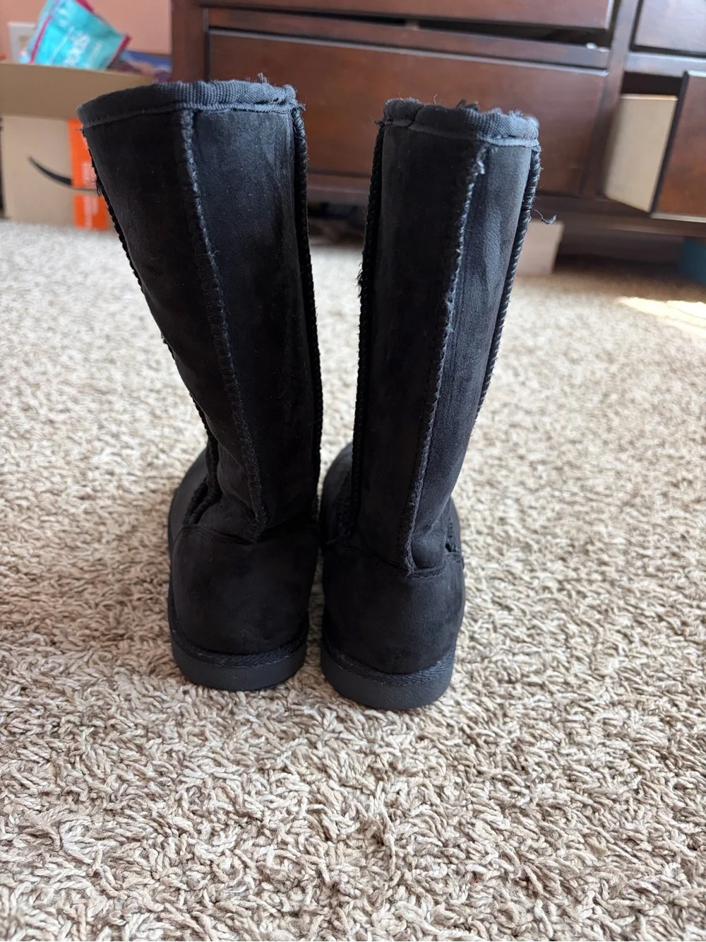 kids black boots